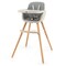 Costway 3 in 1 Convertible Wooden High Chair Toddler Feeding Chair with Cushion Grey/Beige/Yellow/Pink/Dark Grey/Black